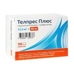 Телпрес Плюс, таблетки 12.5 мг+40 мг 98 шт
