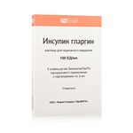 Инсулин гларгин, раствор для подкожного введения 100 ЕД/мл 3 мл 5 шт картриджи в шприц-ручках БиоматикПен 2