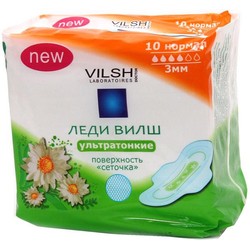 Прокладки гигиенические Леди Вилш ультратонкие сеточка нормал 10 шт.