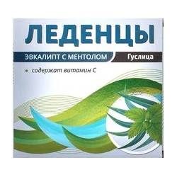 Карамель леденцовая с витамином С БАД (пастилки 9 шт по 3 г) со вкусом эвкалипта с ментолом