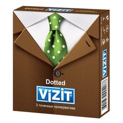 Презервативы Vizit с пупырышками со спермицидом 3 шт.
