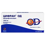 Цифран ОД, таблетки пролонгированного действия покрытые пленочной оболочкой 1000 мг 10 шт