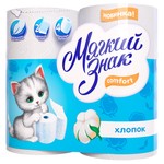 Туалетная бумага, Мягкий знак 4 шт арт. С73 двухслойная белая