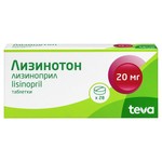 Лизинотон, таблетки 20 мг 28 шт