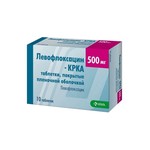 Левофлоксацин-КРКА, таблетки покрытые пленочной оболочкой 500 мг 10 шт