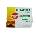 Рыбий жир, Янтарная капля капсулы 300 мг 100 шт Омега-3 с витамином e