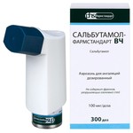 Сальбутамол-Фармстандарт ВЧ, аэрозоль для ингаляций дозированный 100 мкг/доза 300 доз 1 шт баллоны