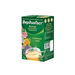 Фиточай ВердиоГаст с зеленым чаем 20 шт. ф/пак. 1.5 г