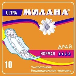 Прокладки женские Милана ультра нормал драй плюс гелевые 10 шт.