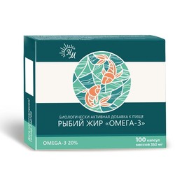 Рыбий жир омега-3 БАД к пище 20% 100 шт. капс. 0.35 г