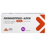 Лизиноприл-АЛСИ, таблетки 10 мг 90 шт