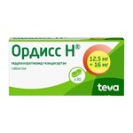 Ордисс Н, таблетки 12.5 мг + 16 мг 30 шт