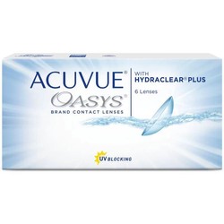 Линзы контактные Acuvue Оазис вис гидраклиа плюс bc 8.8 мм 6 шт. (-3.00)
