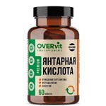 Янтарная кислота, OVERvit (ОВЕРвит) капсулы 400 мг 60 шт БАД