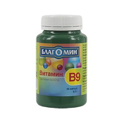 Благомин Витамин В9 (Фолиевая кислота) 90 шт. капс.