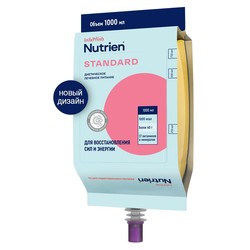 Смесь для энтерального питания жидкая Nutrien Стандарт готовый к употреблению стерилизованный 1000 мл нейтральный вкус гуалапак