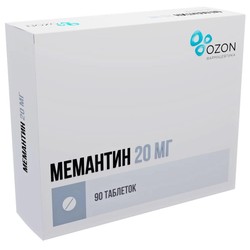 Мемантин табл. п/о пленочной 20 мг 90 шт.