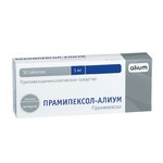 Прамипексол-Алиум, таблетки 1 мг 30 шт