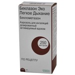 Беклазон Эко Легкое Дыхание, аэрозоль для ингаляций дозированный активируемый вдохом 250 мкг/доза 200 доз 1 шт