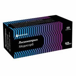 Лизиноприл Медисорб табл. 10 мг 60 шт.