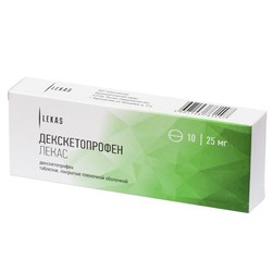 Декскетопрофен Лекас табл. п/о пленочной 25 мг 10 шт.