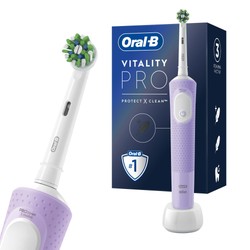 Зубная щетка электрическая oral-b Виталити Про Протект энд Клин тип 3708 с насадкой Кросс Экшн сиреневая (лиловая)