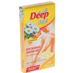 Восковые полоски для депиляции, Deep depil (Дип депил) 20 шт для чувствительной кожи ромашка Формула 484