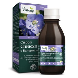 Синюхи голубой с валерианой Dr.Vistong с фруктозой сироп 150 мл