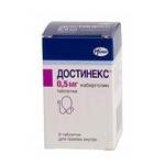 Достинекс табл. 500 мкг 8 шт.