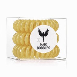 Резинка для волос Hair Bobbles №3 золотая силиконовая в форме спирали
