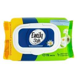 Влажная туалетная бумага Emily Style растворяющаяся биоразлагаемая 72 шт.