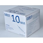 Шприц одноразовый, Pakro (Пакро) 10 мл р. 0.8ммх40мм 21Gх1/2