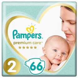 Подгузники 66 шт. Pampers премиум кеа 4-8 кг р. 2