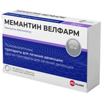 Мемантин Велфарм, таблетки покрытые пленочной оболочкой 20 мг 90 шт