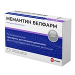 Мемантин Велфарм, таблетки покрытые пленочной оболочкой 20 мг 30 шт