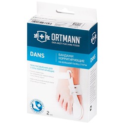 Бандаж корригирующий Ortmann Данс на большой палец стопы р. M 2 шт.