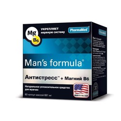 Мен'с формула антистресс + магний B6 60 шт. капс. 681 мг