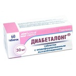 Диабеталонг, таблетки пролонгированного действия 60 мг 30 шт