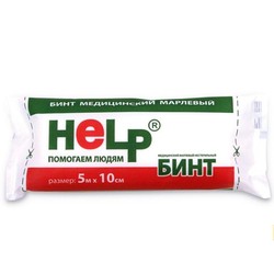 Бинт нестерильный Help р. 5мх10см 36 г/м кв.