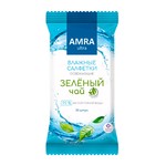 Салфетки влажные, AMRA (Амра) 20 шт Ультра освежающие зеленый чай