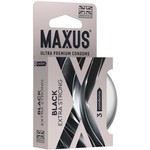Презервативы, Maxus (Максус) 3 шт Экстра стронг утолщенные Black