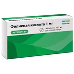 Фолиевая кислота Реневал, таблетки 1 мг 60 шт ЛС