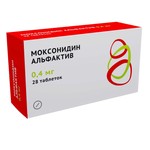 Моксонидин Альфактив, таблетки покрытые пленочной оболочкой 0.4 мг 28 шт