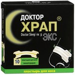 Пластырь для носа, 10 шт Антихрап Доктор Храп Экс малый/средний