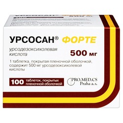 Урсосан форте табл. п/о пленочной 500 мг 100 шт.