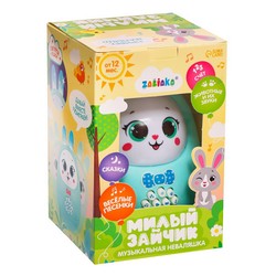 Игрушка музыкальная Zabiaka неваляшка милый зайчик звук свет голубой SL-05943