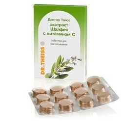 Доктор Тайсс экстракт шалфея с витамином С табл. д/рассас. 60 г