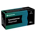 Суматриптан Медисорб, таблетки покрытые пленочной оболочкой 50 мг 2 шт