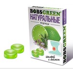 Леденцы, Bobsgreen (Бобсгрин) 3.2 г 10 шт от кашля шалфей лайм