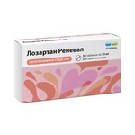 Лозартан Реневал, таблетки покрытые пленочной оболочкой 25 мг 30 шт